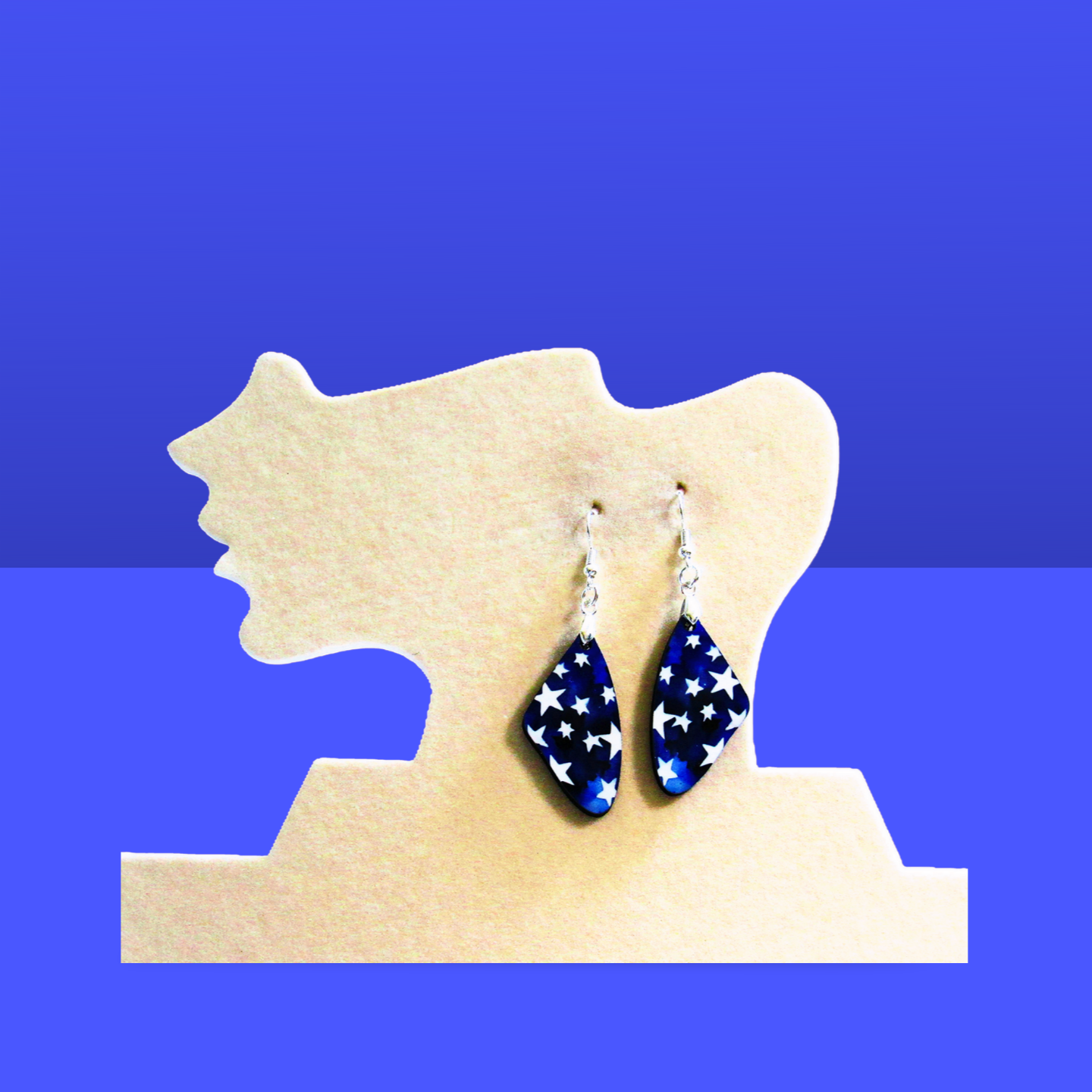 Wing Shaped Sublimated Earring 1.5 inch