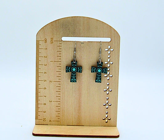 MDF-Cross Shaped Sublimated Earrings 1 inch