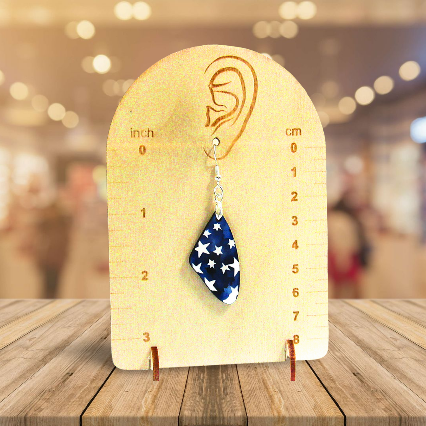 Wing Shaped Sublimated Earring 1.5 inch