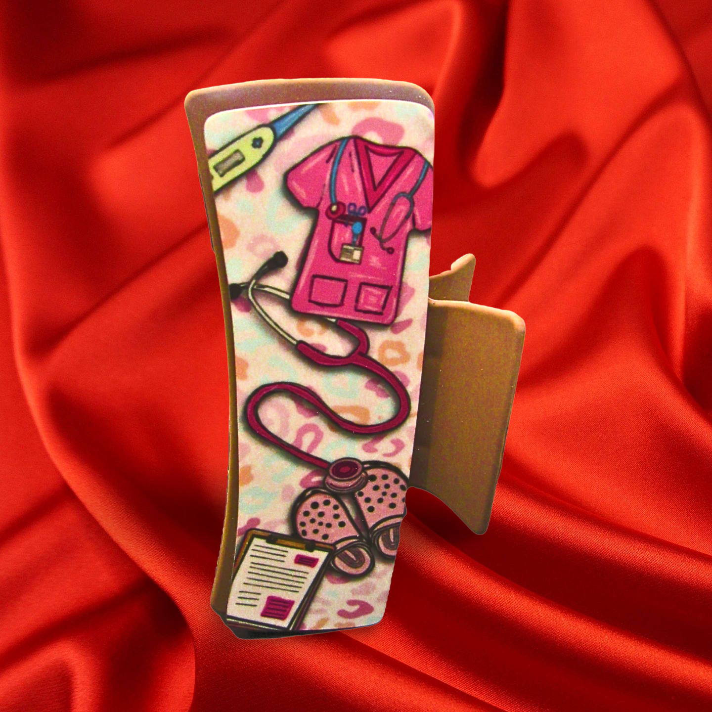 Nurse Themed Sublimated Hair Clip MDF