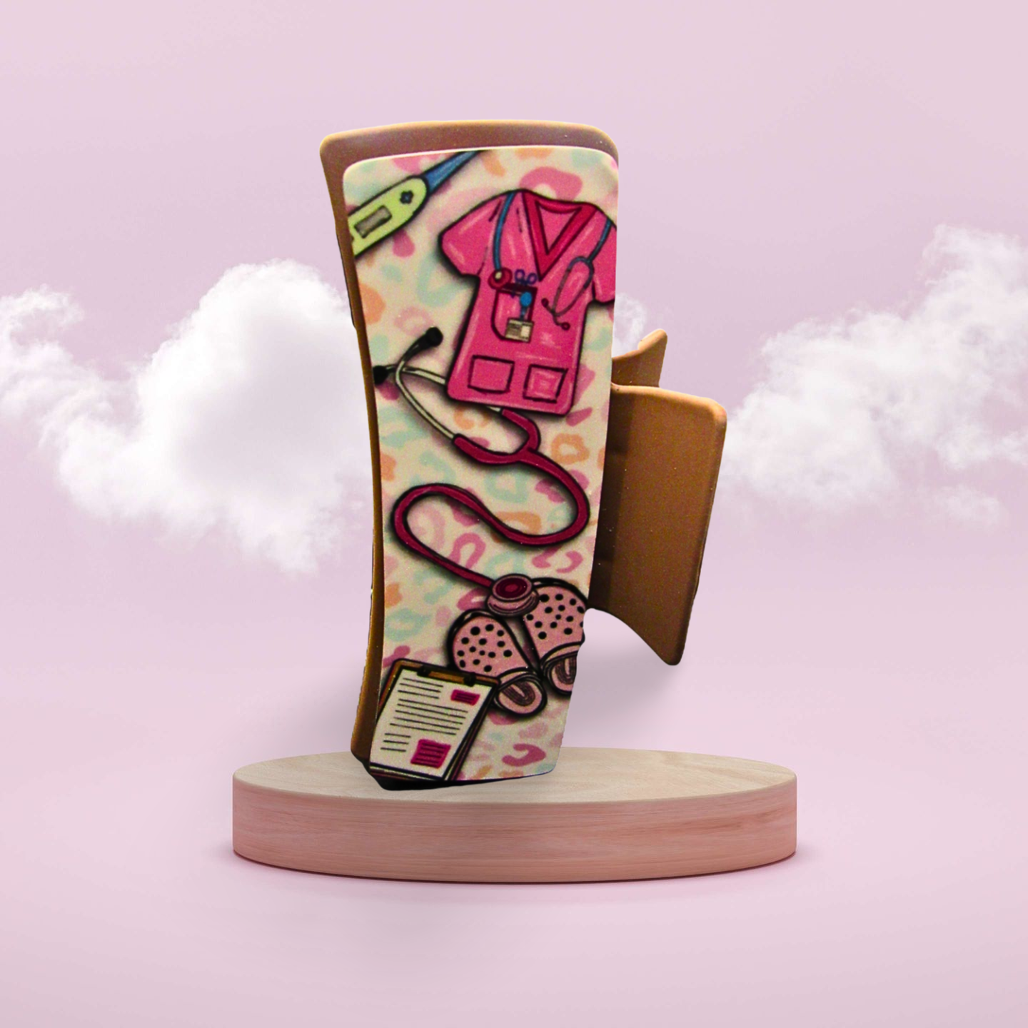 Nurse Themed Sublimated Hair Clip MDF