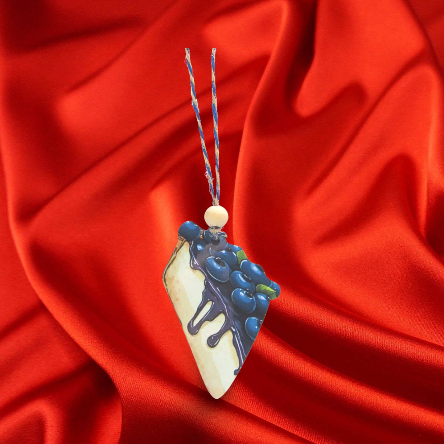 Pie Slice Shaped Sublimated Ornament