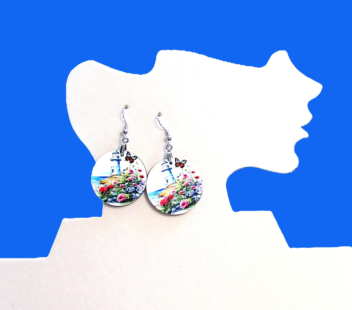 Round Shaped Sublimated 1 inch Earrings