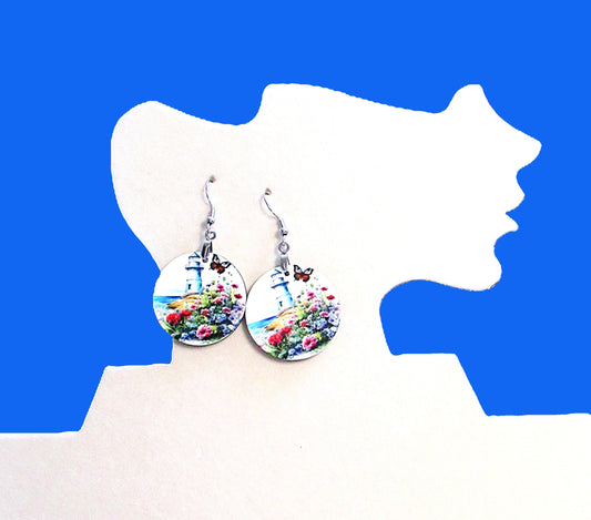 Round Shaped Sublimated 1 inch Earrings