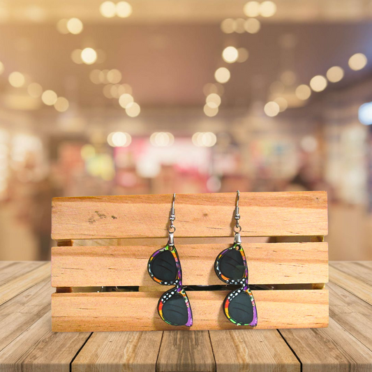 Sunglass Shaped Sublimated Earrings 1.5 inch