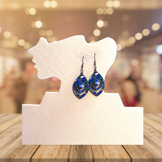 Open Teardrop Shaped Sublimated Earrings 1.5 inch