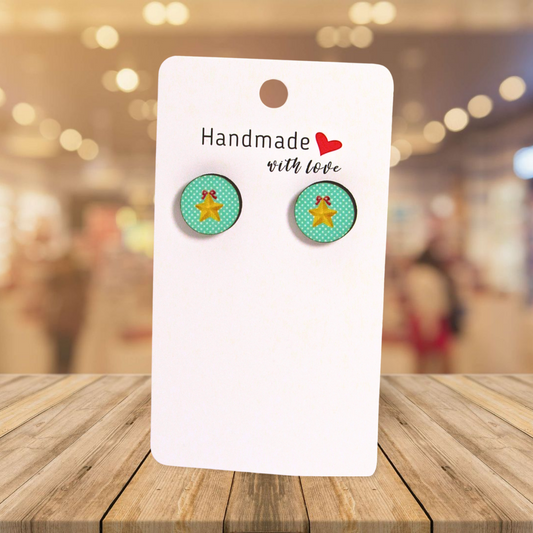 Round Shaped Stud Sublimated Earrings MDF