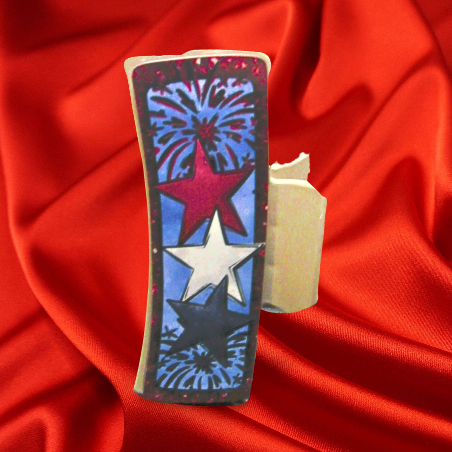 Patriotic Themed Sublimated Hair Clip MDF