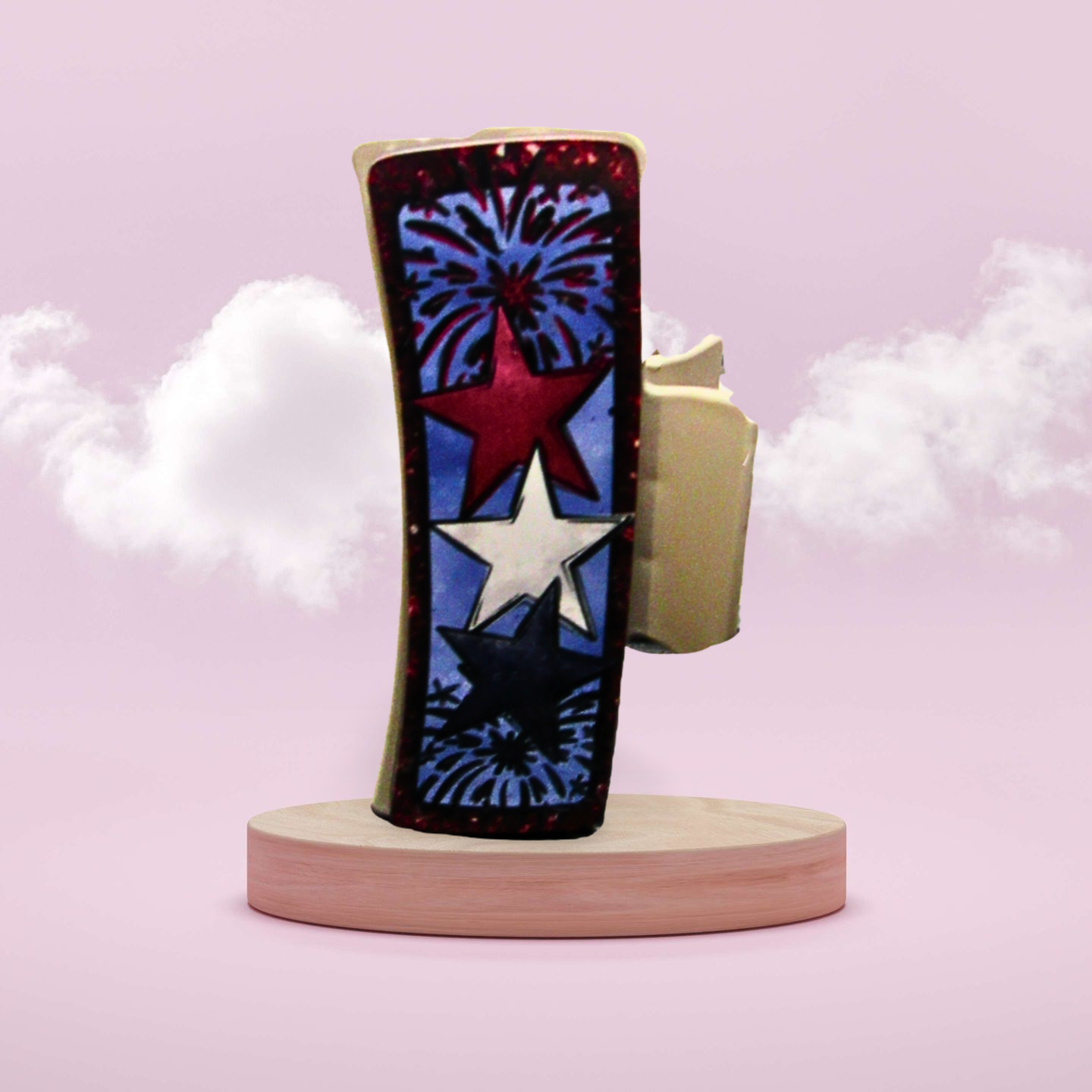Patriotic Themed Sublimated Hair Clip MDF