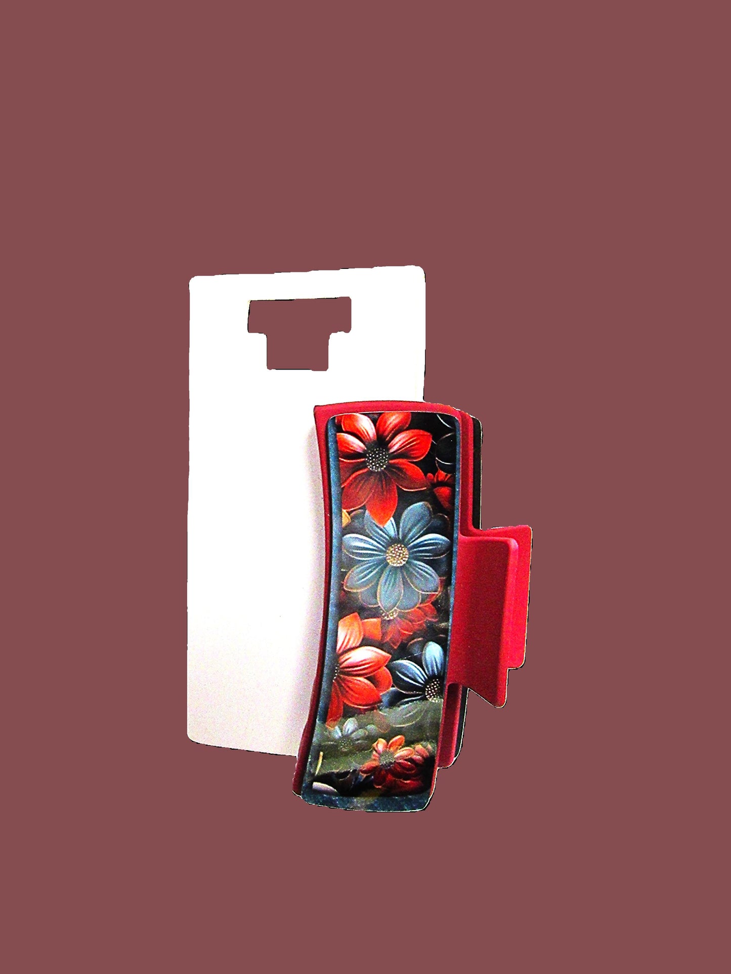 Floral Themed Sublimated 4 inch Hair Clip