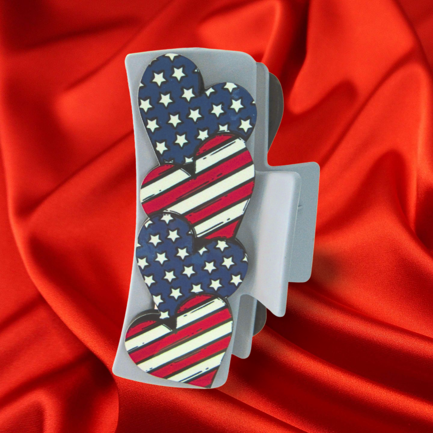 Heart Shaped Sublimated Hair Clip Large