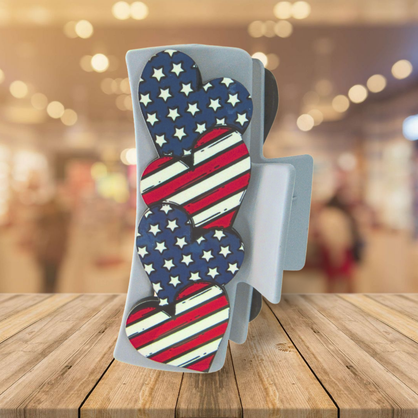 Heart Shaped Sublimated Hair Clip Large