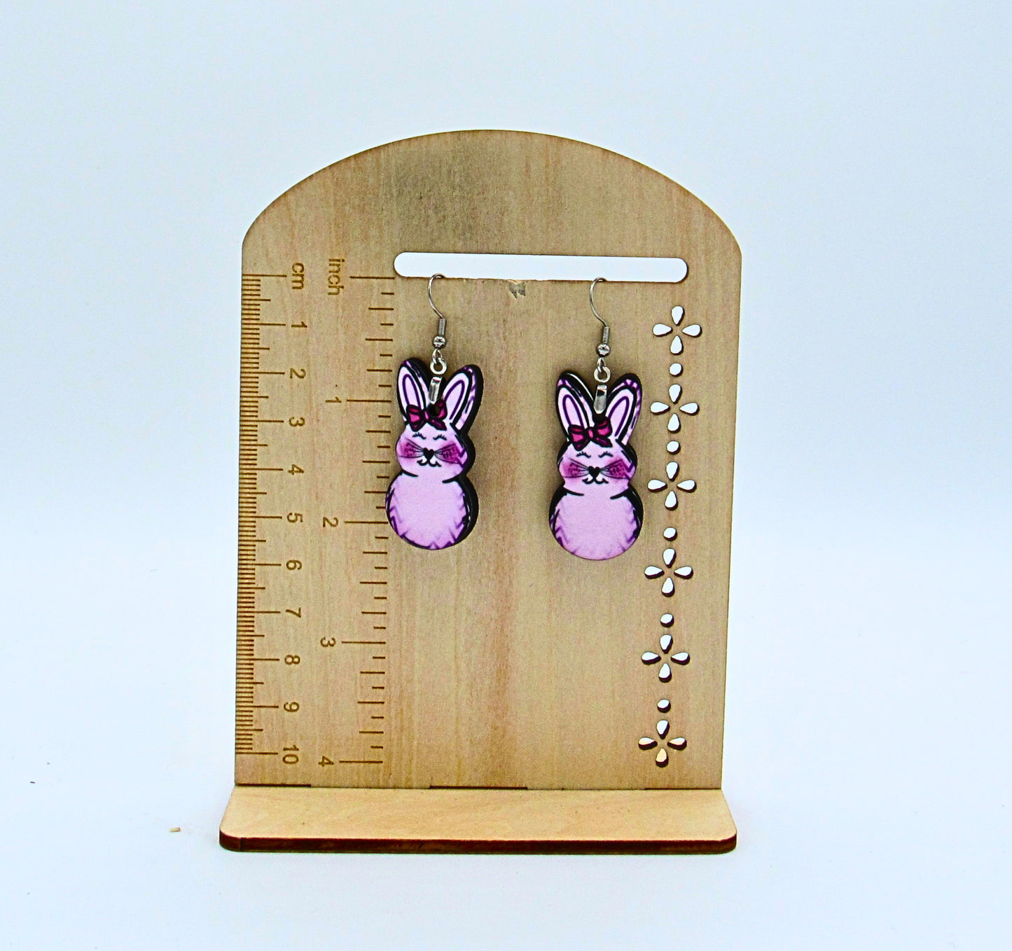 MDF- Bunny Shaped Sublimated Earrings 1.5 inch