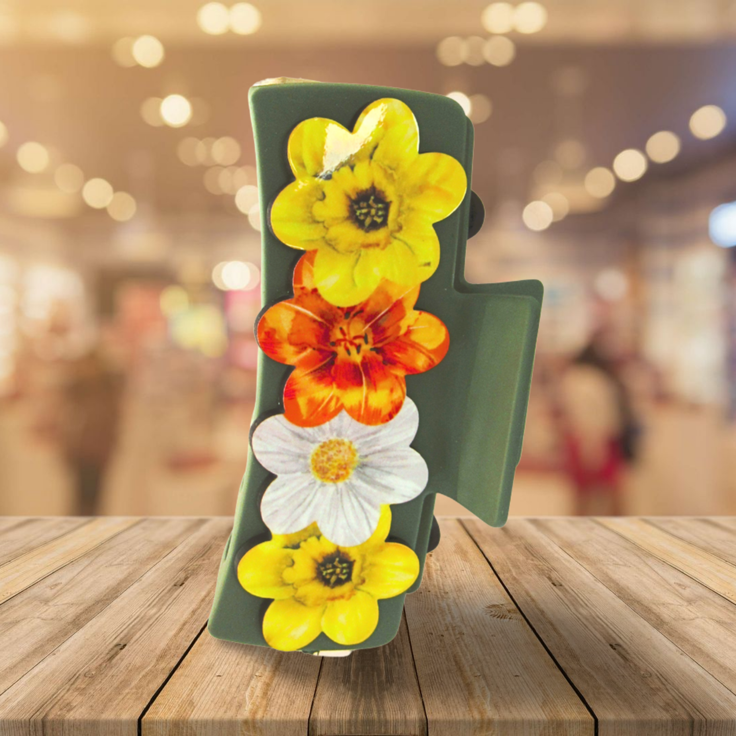 Large Flower Shaped Sublimated Hair Clip