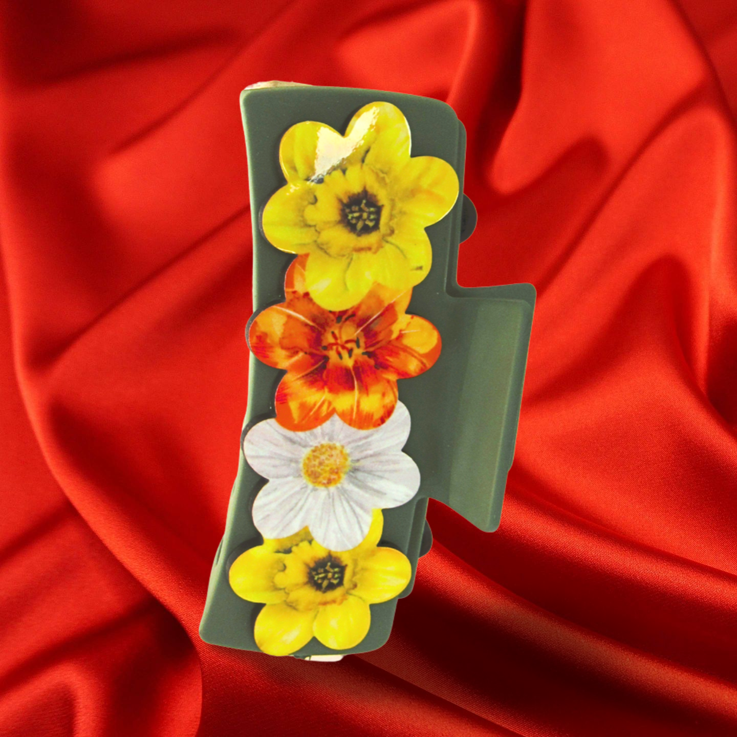 Large Flower Shaped Sublimated Hair Clip