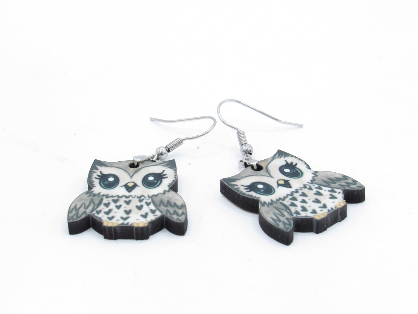 Sublimation Owl Jewelry, Lightweight MDF Wood Dangle Earrings