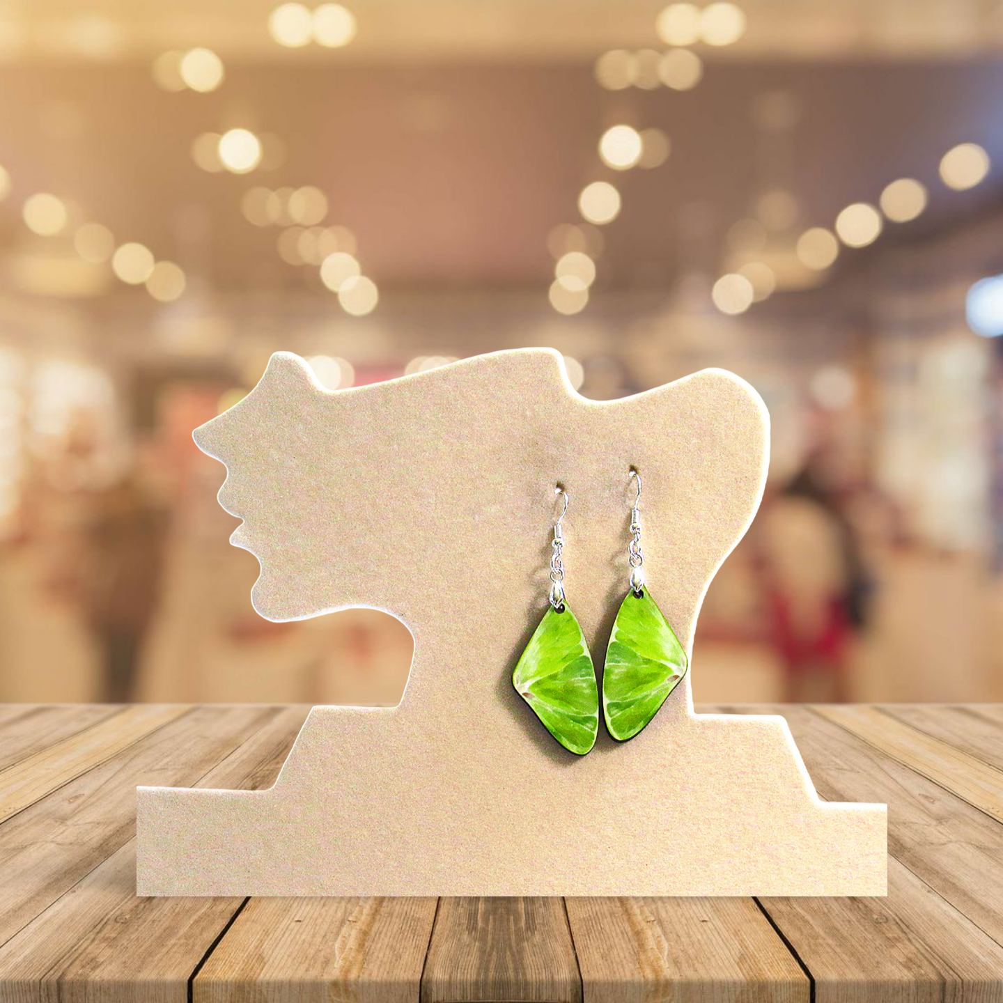 Wing Shaped Sublimated Earring 1.5 inch