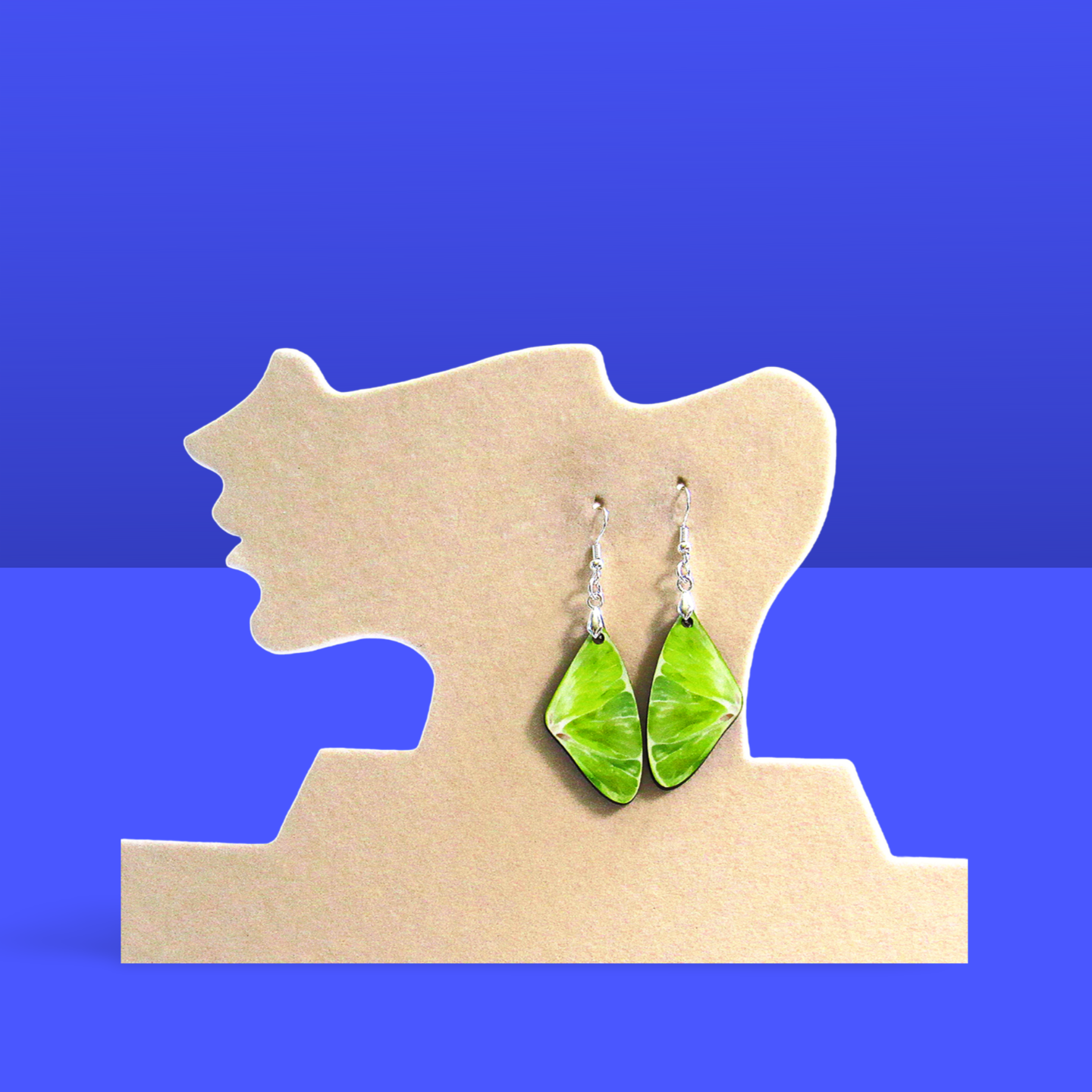 Wing Shaped Sublimated Earring 1.5 inch