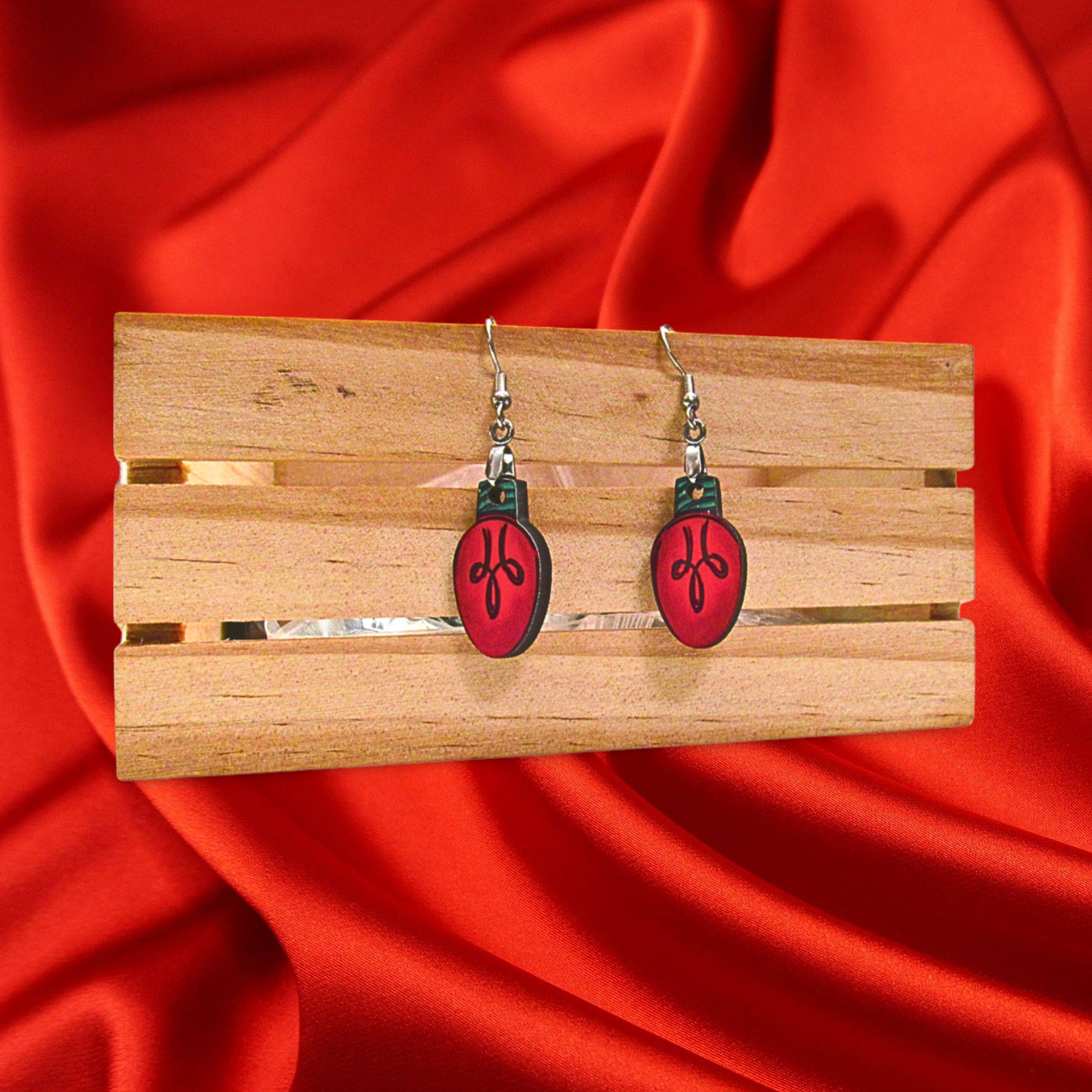 MDF-Light Bulb Shaped Sublimated Earrings 1 inch