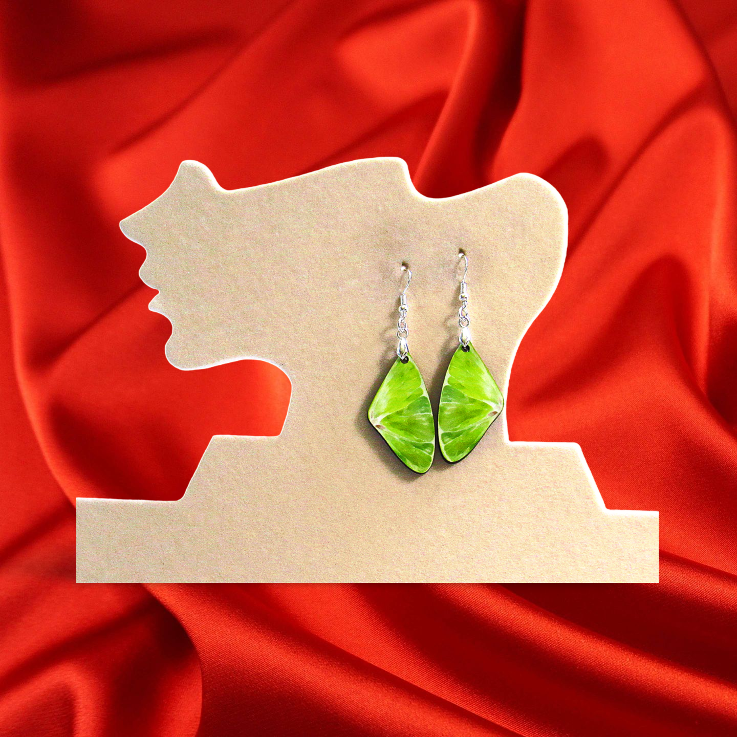 Wing Shaped Sublimated Earring 1.5 inch
