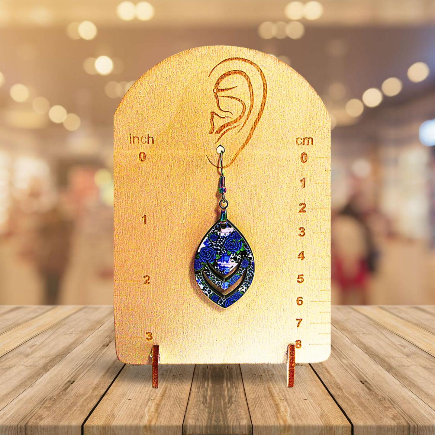 Open Teardrop Shaped Sublimated Earrings 1.5 inch