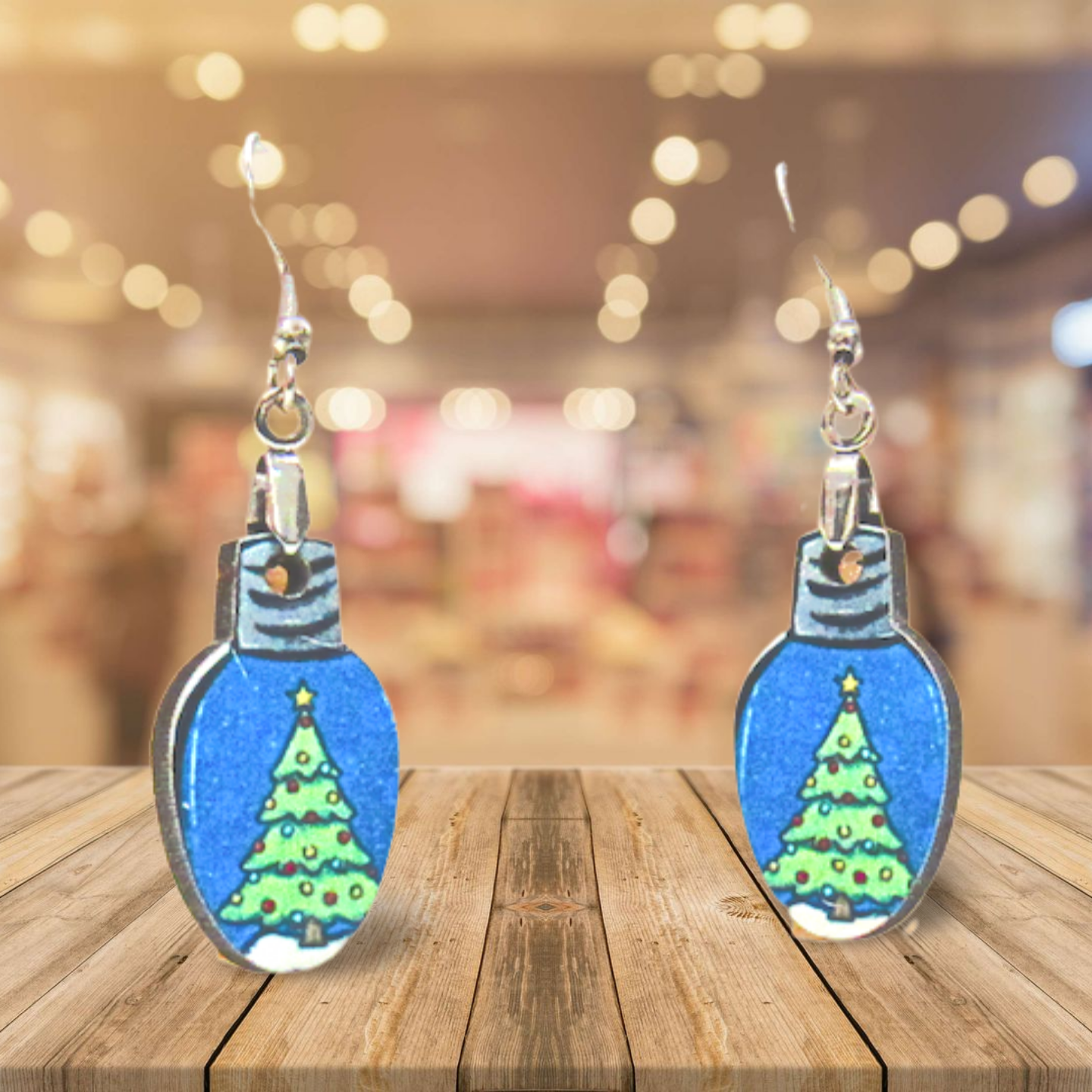 MDF-Light Bulb Shaped Sublimated Earrings 1 inch