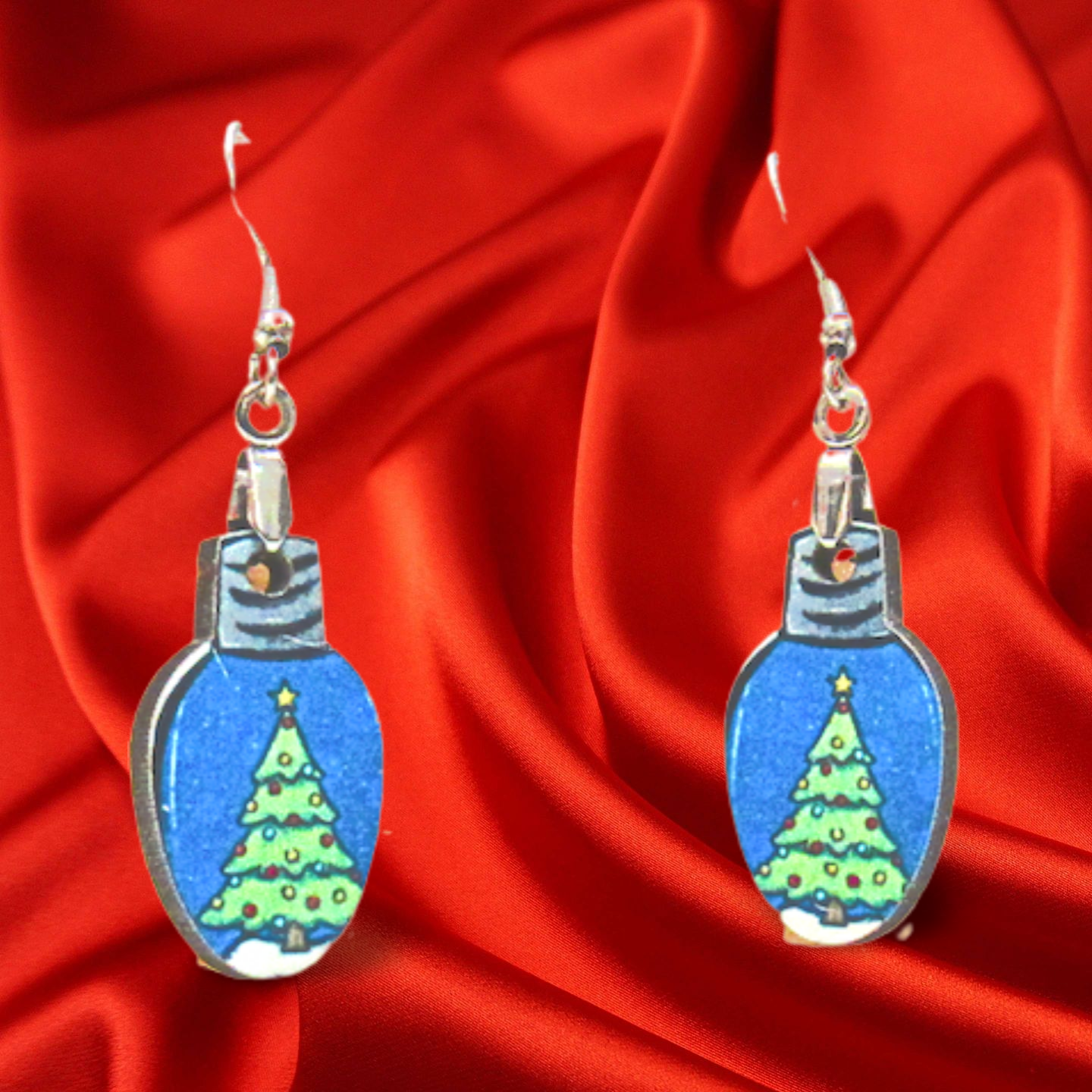 MDF-Light Bulb Shaped Sublimated Earrings 1 inch