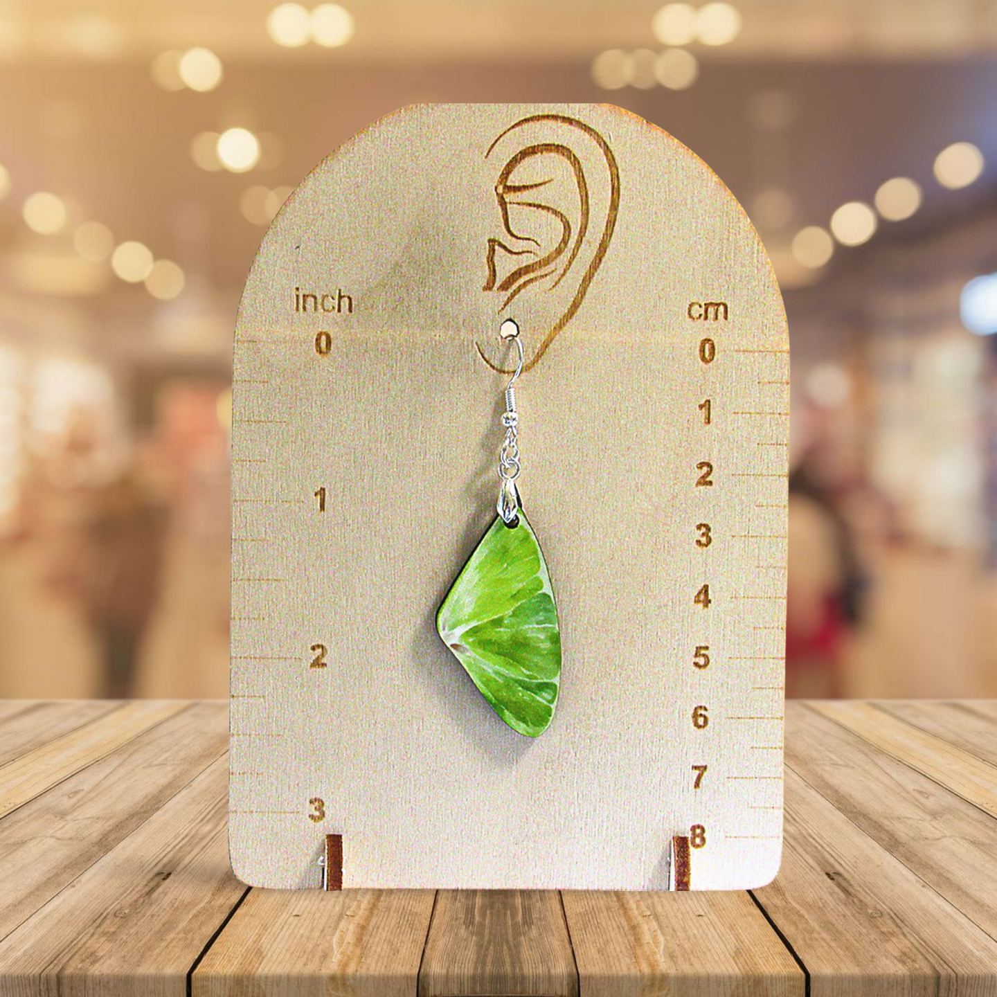 Wing Shaped Sublimated Earring 1.5 inch