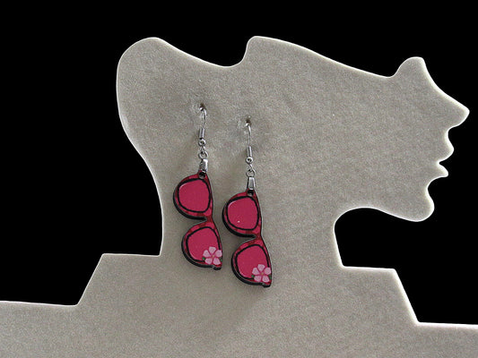 Sunglass Shaped Sublimated Earrings