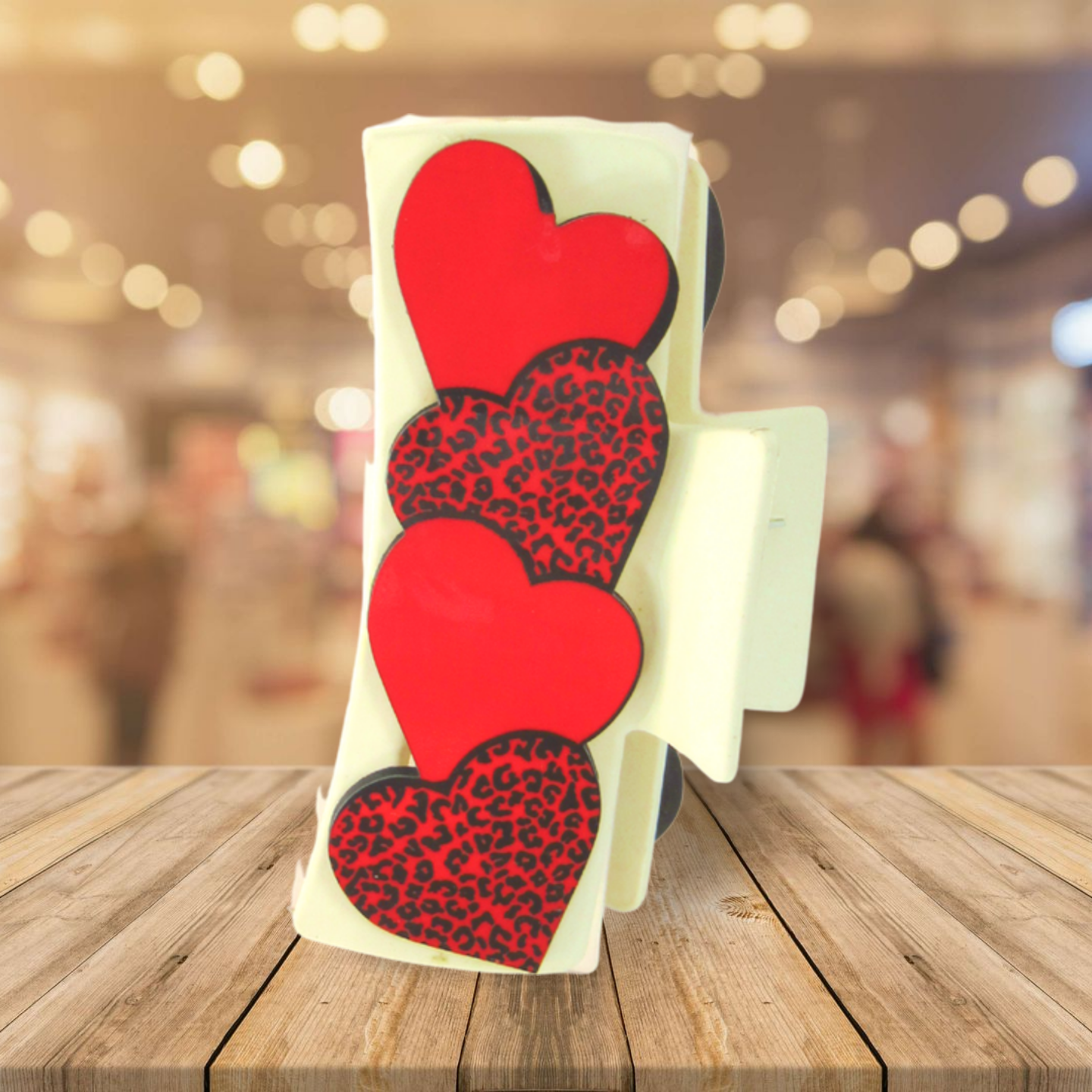 Heart Shaped Sublimated Hair Clip Large