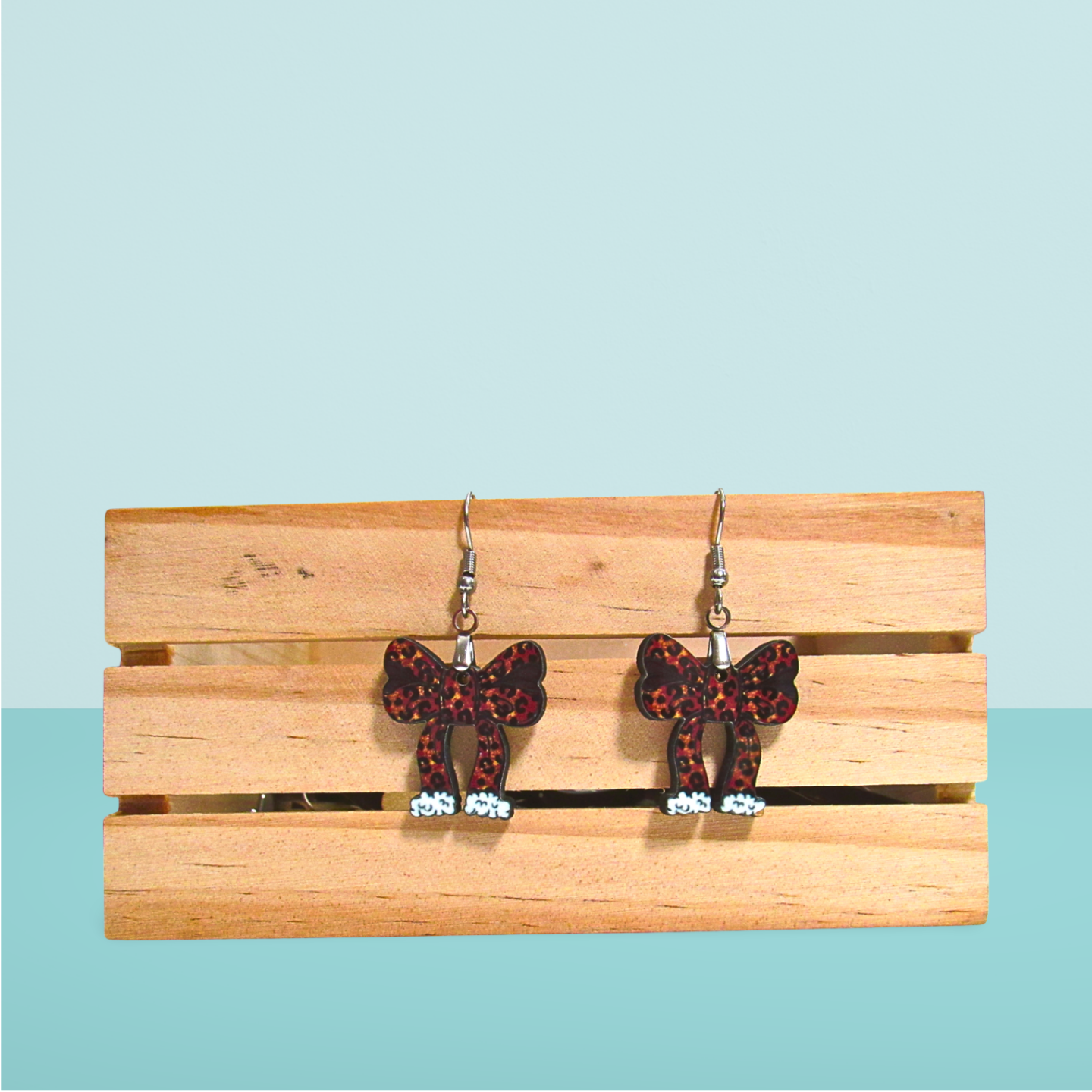 Christmas Bow Shaped Sublimated Earrings