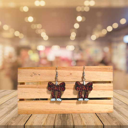 Christmas Bow Shaped Sublimated Earrings