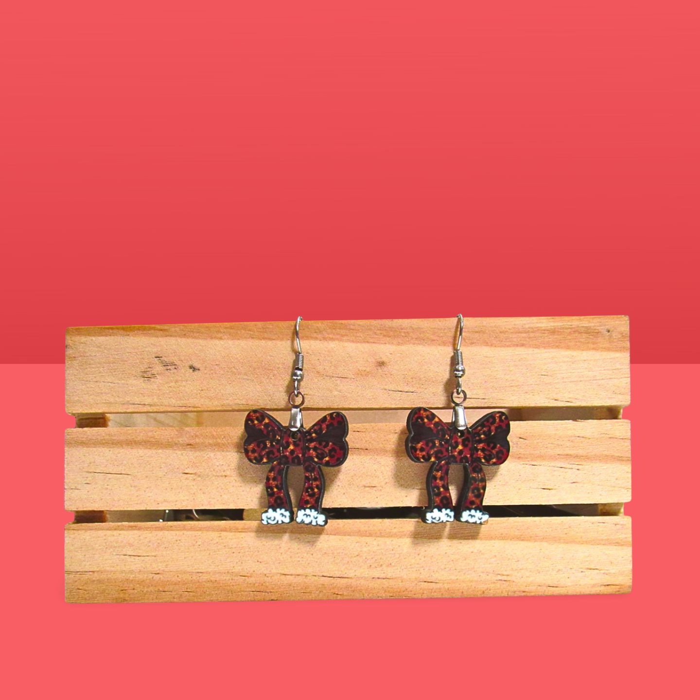 Christmas Bow Shaped Sublimated Earrings