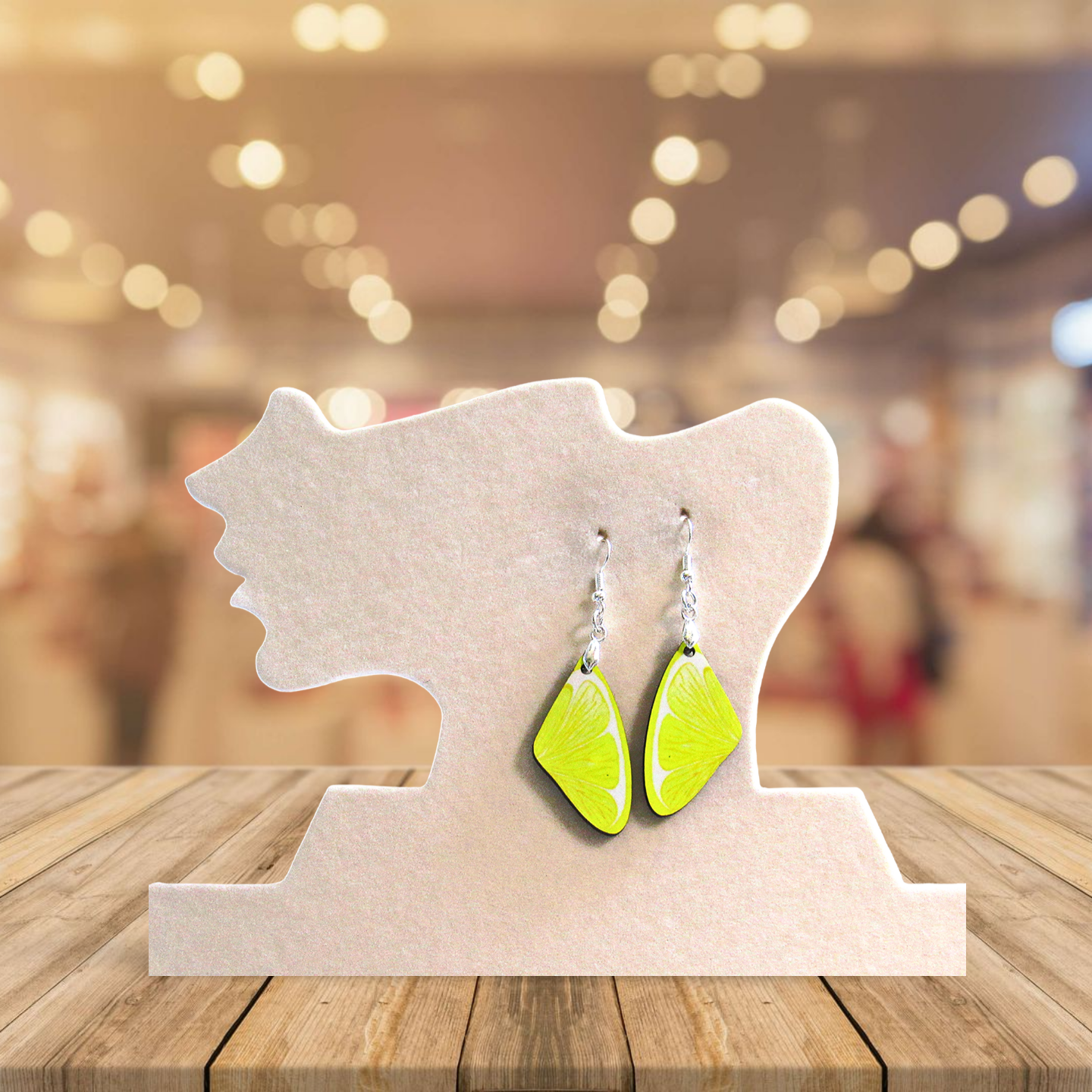Wing Shaped Sublimated Earring 1.5 inch