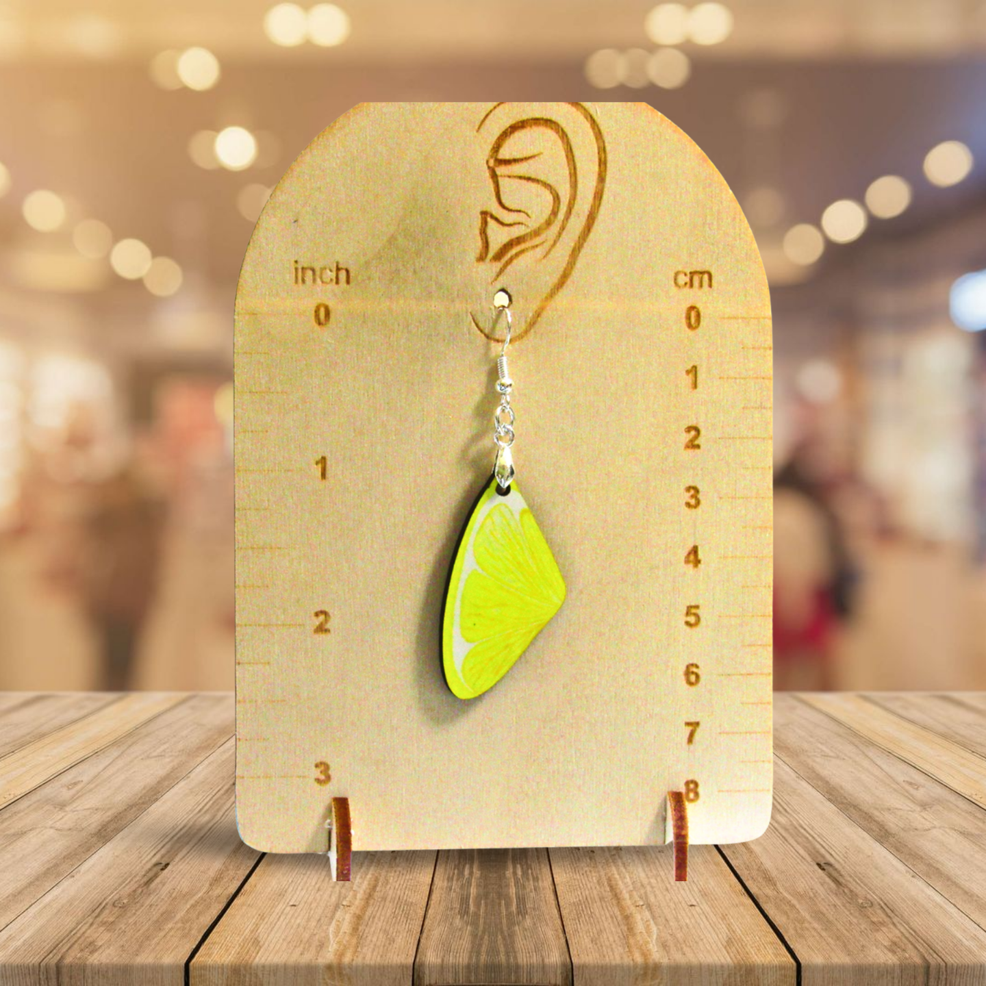 Wing Shaped Sublimated Earring 1.5 inch