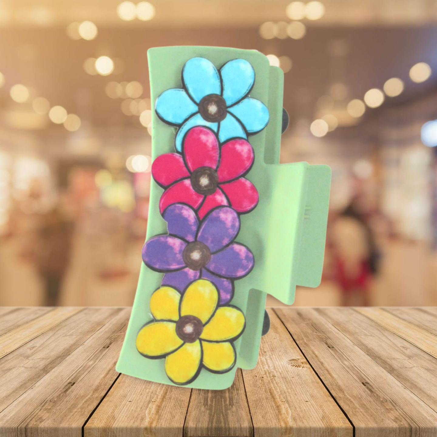 Large Flower Shaped Sublimated Hair Clip