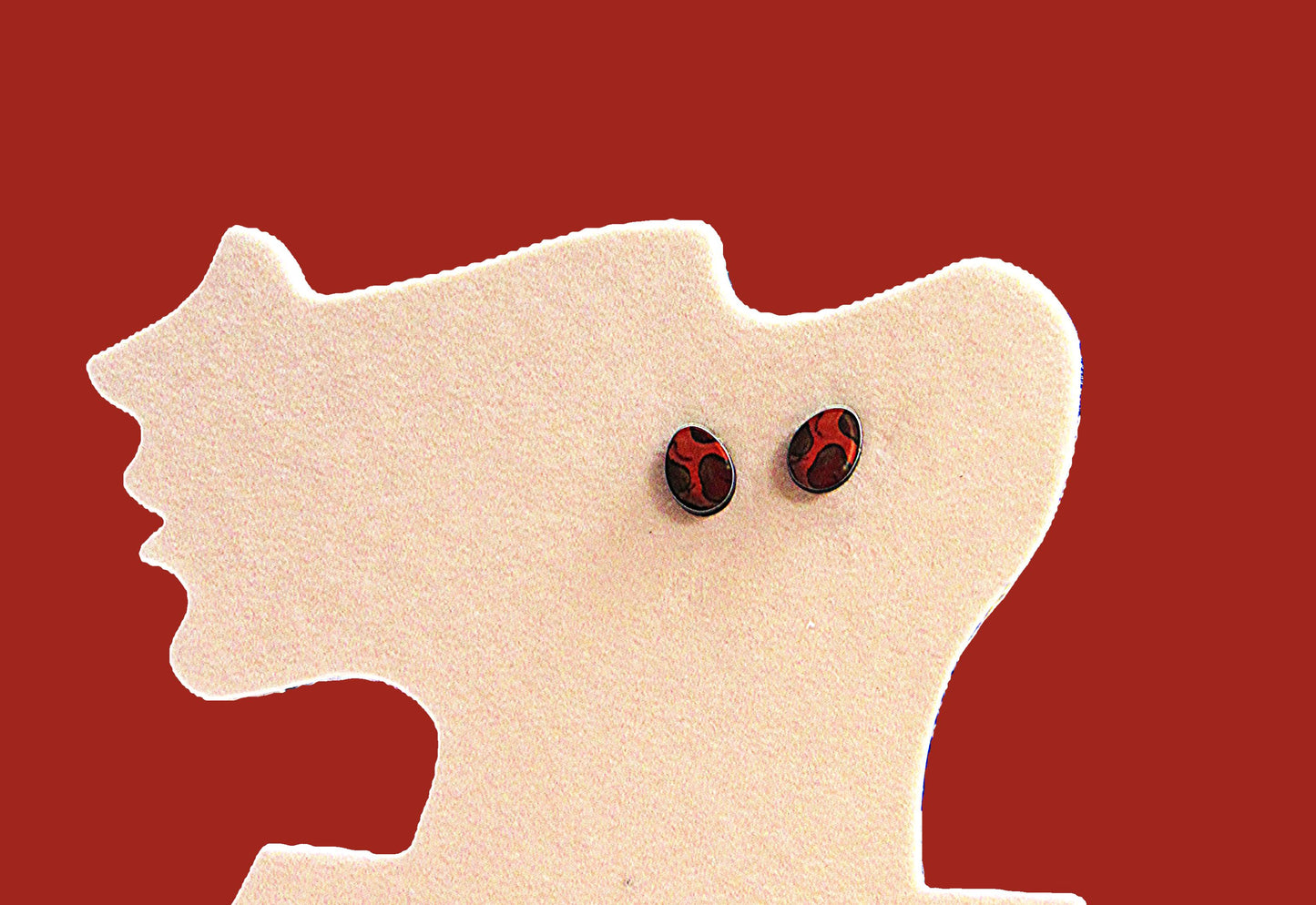 Egg Shaped Sumlimated Stud Earrings