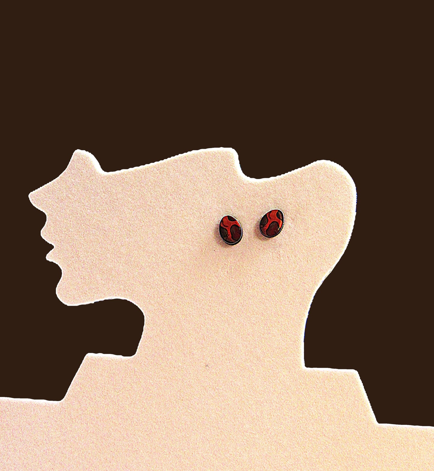 Egg Shaped Sumlimated Stud Earrings