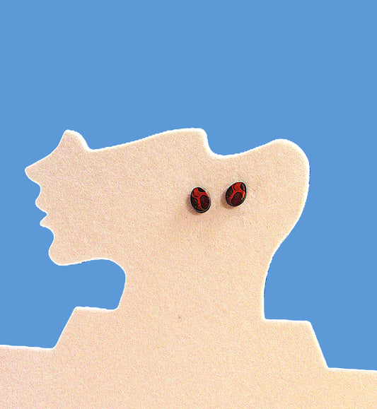 Egg Shaped Sumlimated Stud Earrings