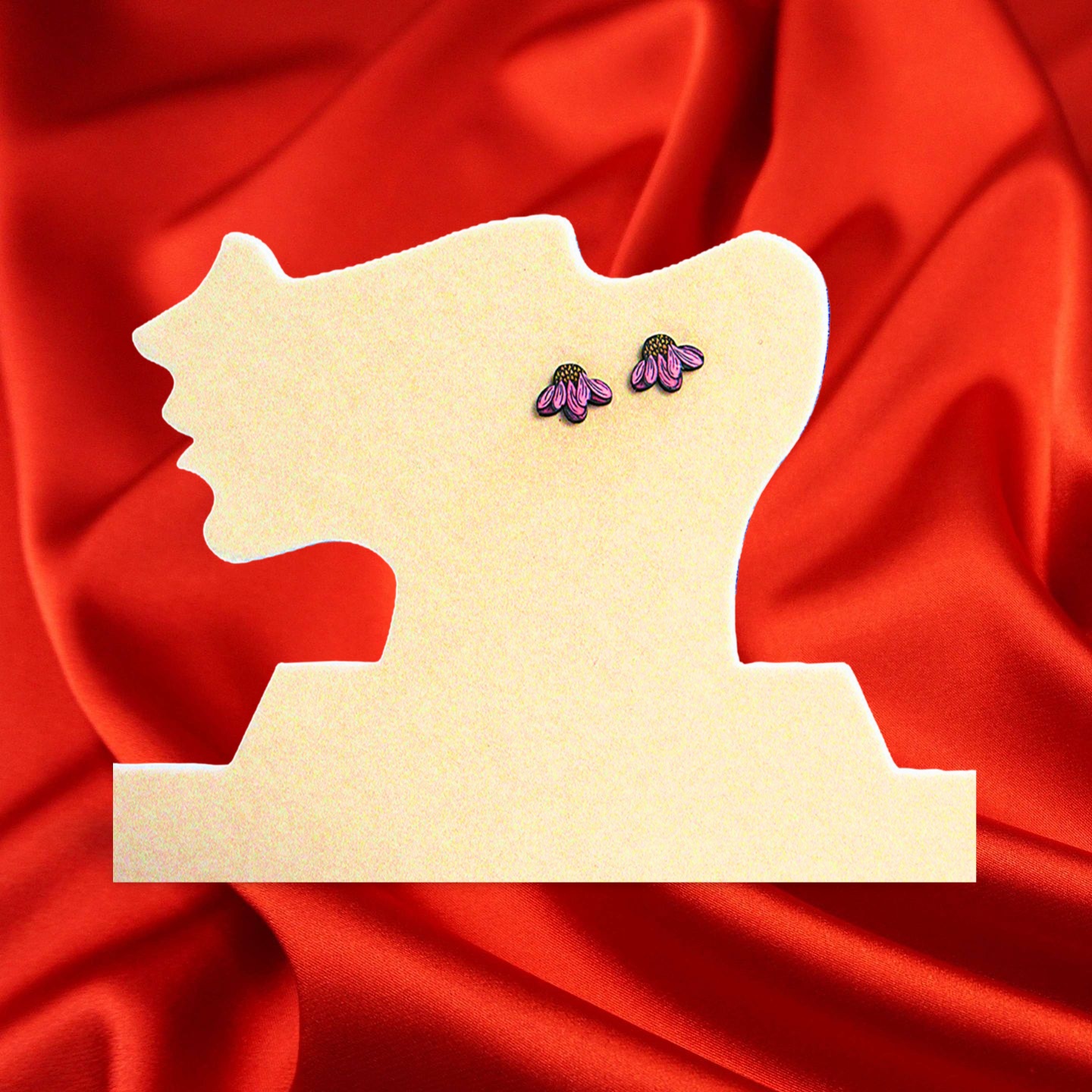 Open Flower Shaped Sublimated Stud Earring