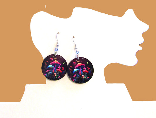 Round Shaped Sublimated 1 inch Earring