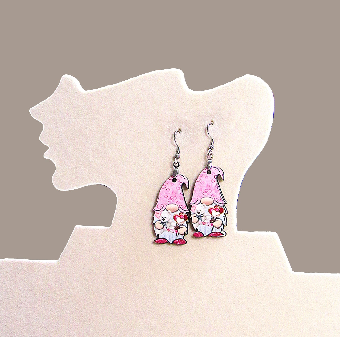 Gnome Shaped Sublimated Earring