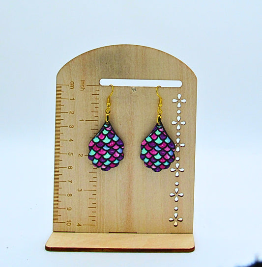MDF-Fancy Teardrop Shaped Sublimated Earrings 1.5 inch