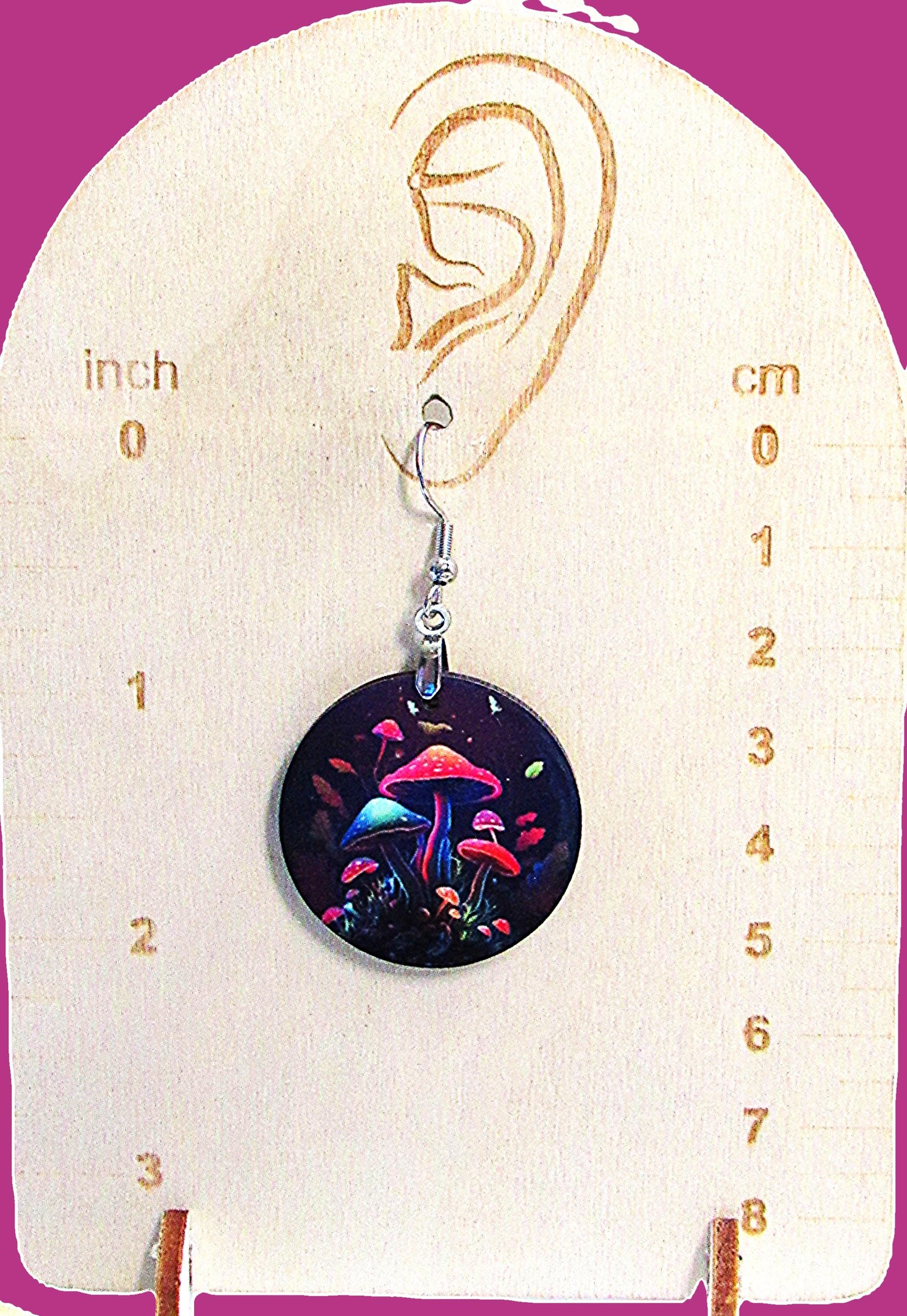 Round Shaped Sublimated 1 inch Earring