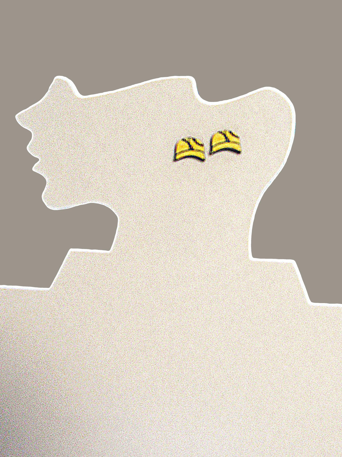 Baseball Cap Shaped Sublimated Earring Stud