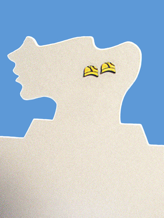 Baseball Cap Shaped Sublimated Earring Stud