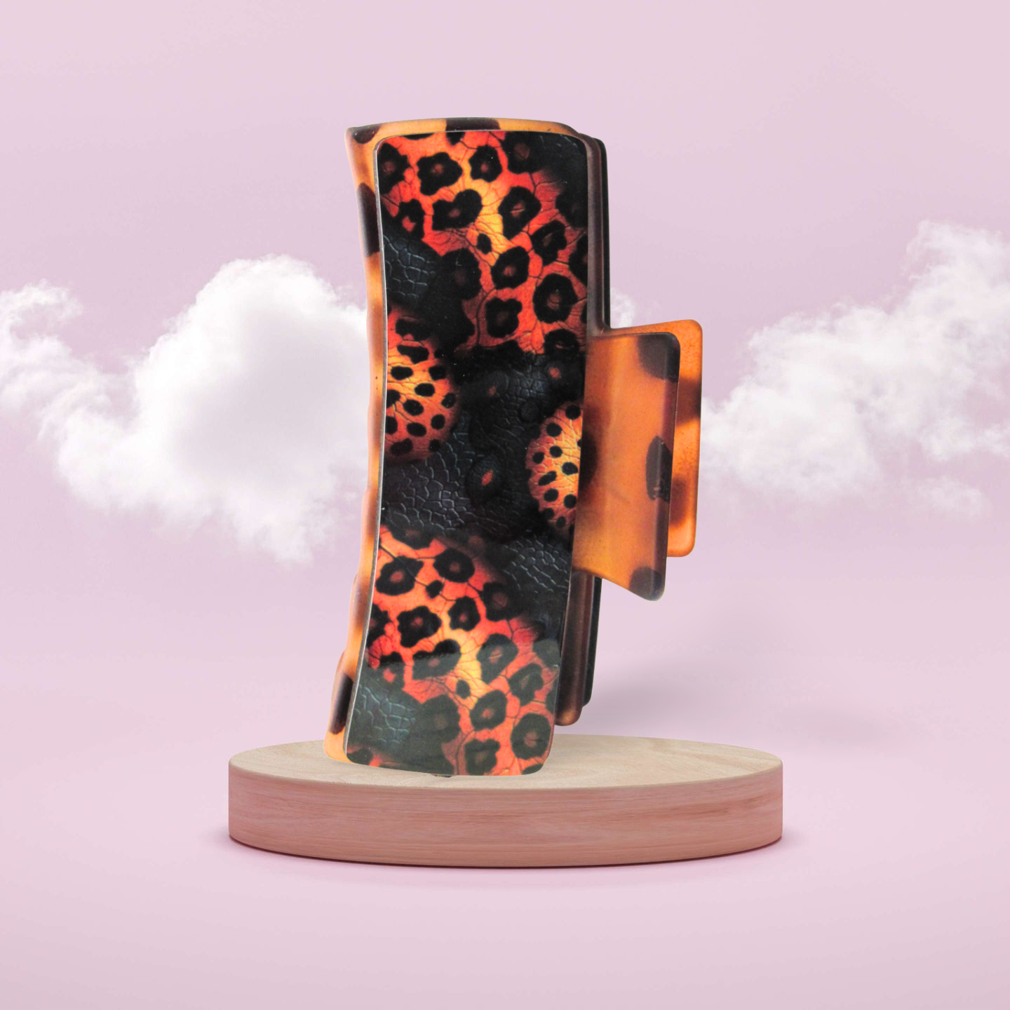 Rectangular Shaped Sublimated Large Hair Clip