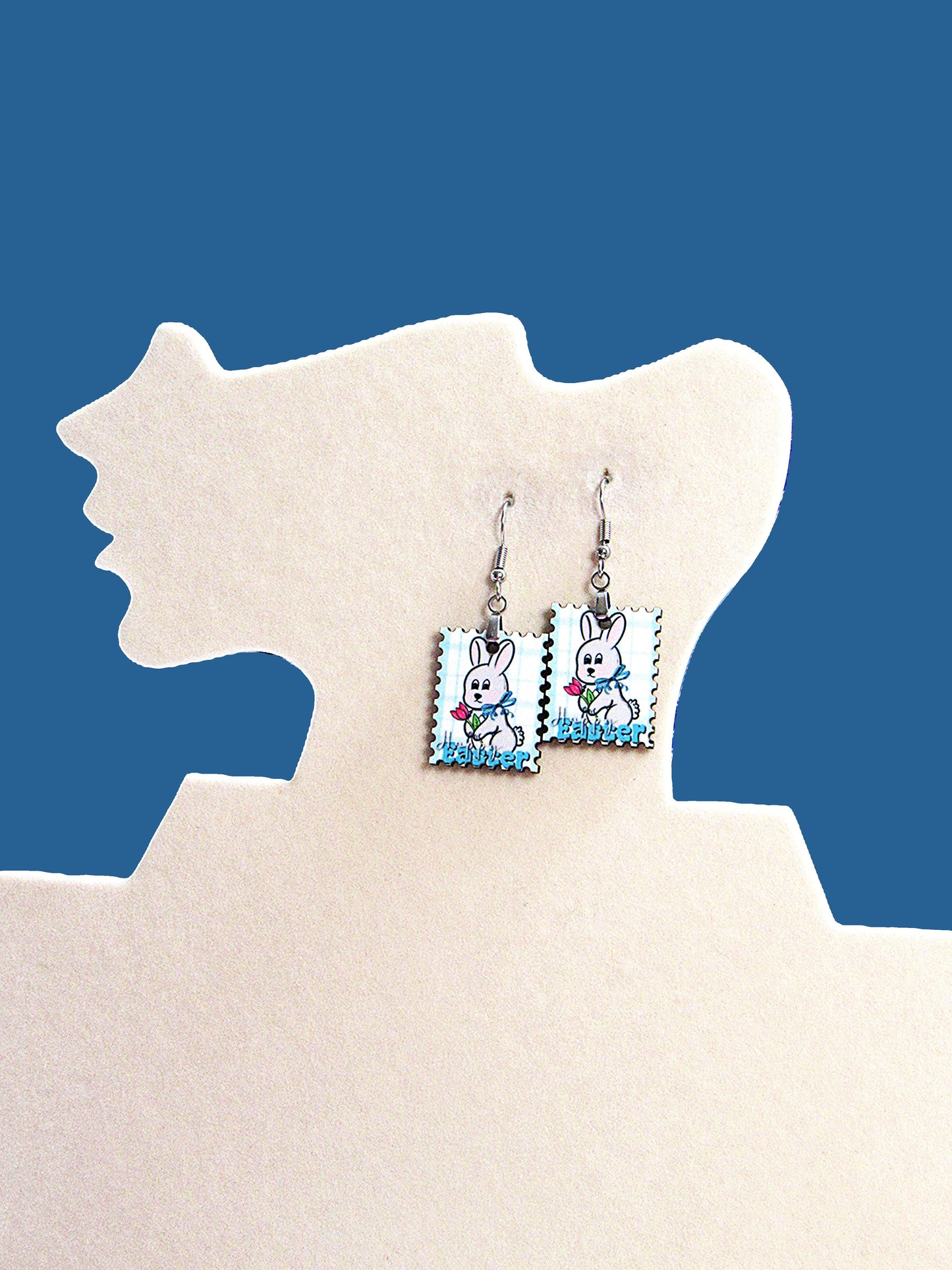 Stamp Shaped Sublimated Earrings 1 inch