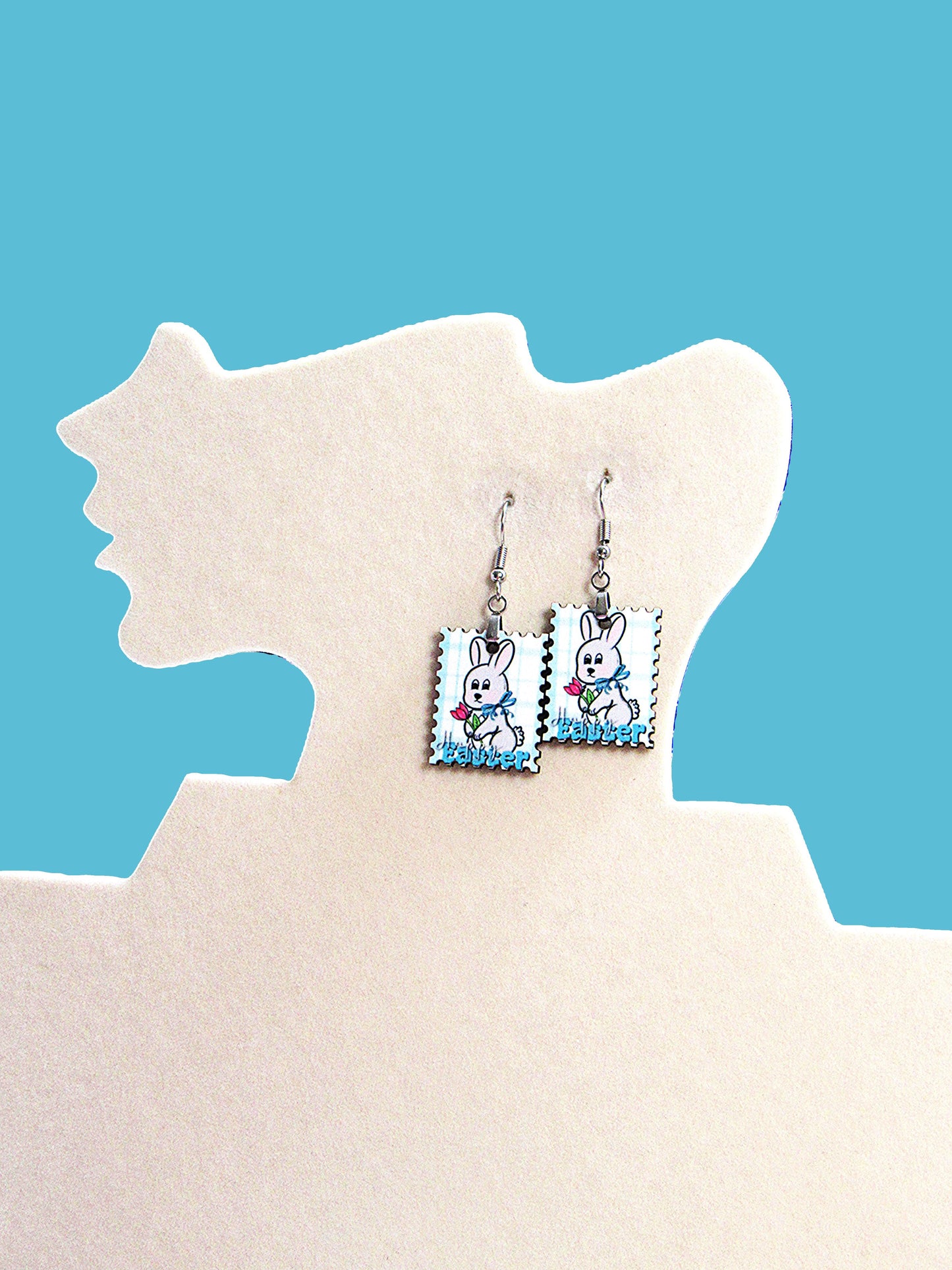 Stamp Shaped Sublimated Earrings 1 inch