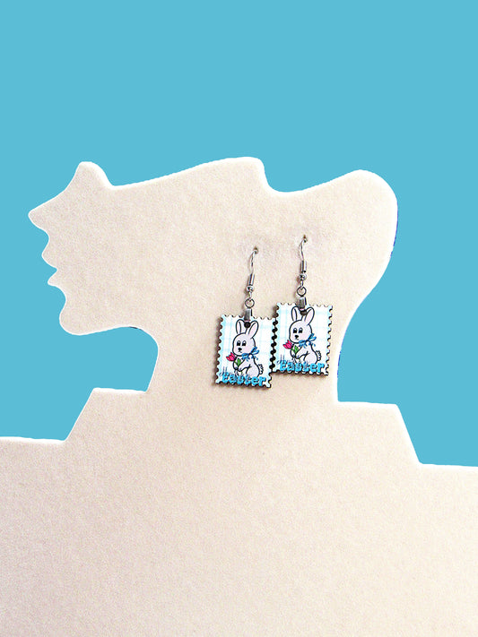 Stamp Shaped Sublimated Earrings 1 inch